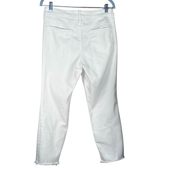 Athleta Sculptek Women’s White High-Rise Cropped Raw Hem Stretchy Jeans Size 8 - Picture 5 of 12
